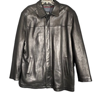 Couture by J Park Moto Leather Coat Jacket Mens XLarge Black Biker Lambshide